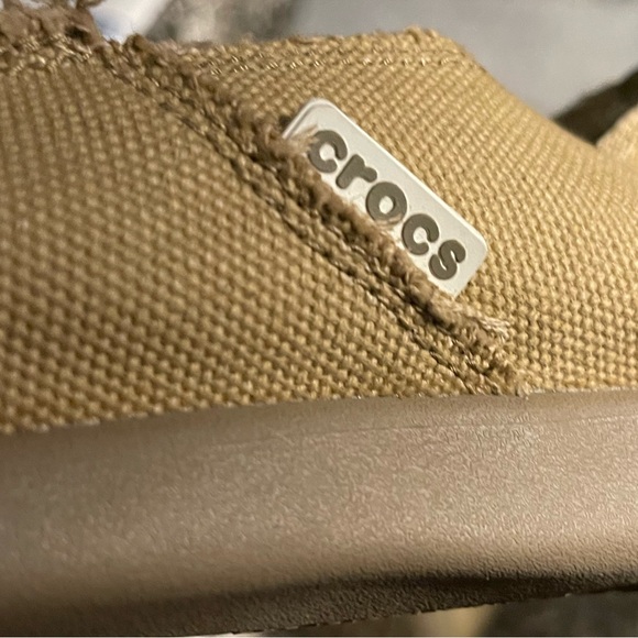 Crocs Santa Cruz Downtime Slip On Shoe Men's Size 13 Khaki NEW - Picture 6 of 7